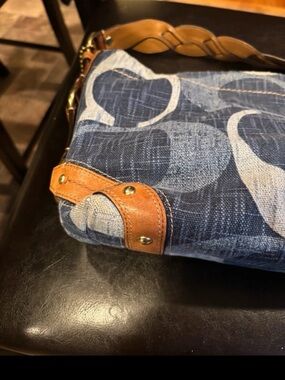バッグ Vintage Coach Bag Denim Signature Coach Vintage Denim Signature Canvas Shoulder Bag Wit… - Gem
